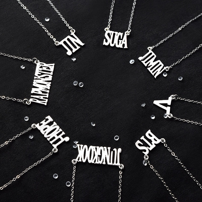 BTS Titanium Steel Necklace - Unisex Korean Style