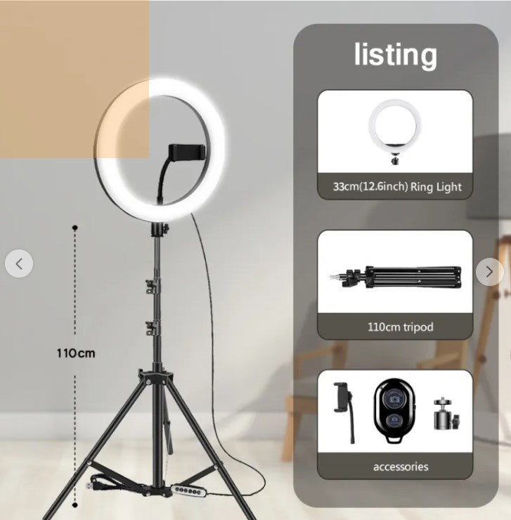 Tripod with LED Ring Light