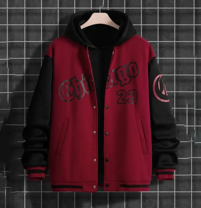 Loose-Fit Casual Baseball Jacket