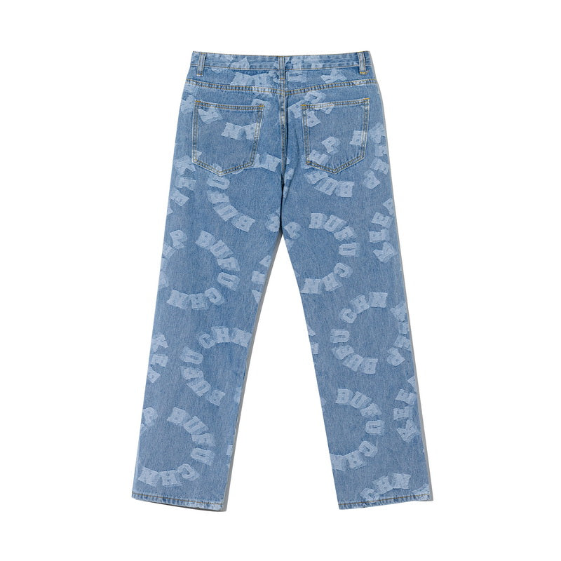 Retro High Street Baggy Distressed Jeans