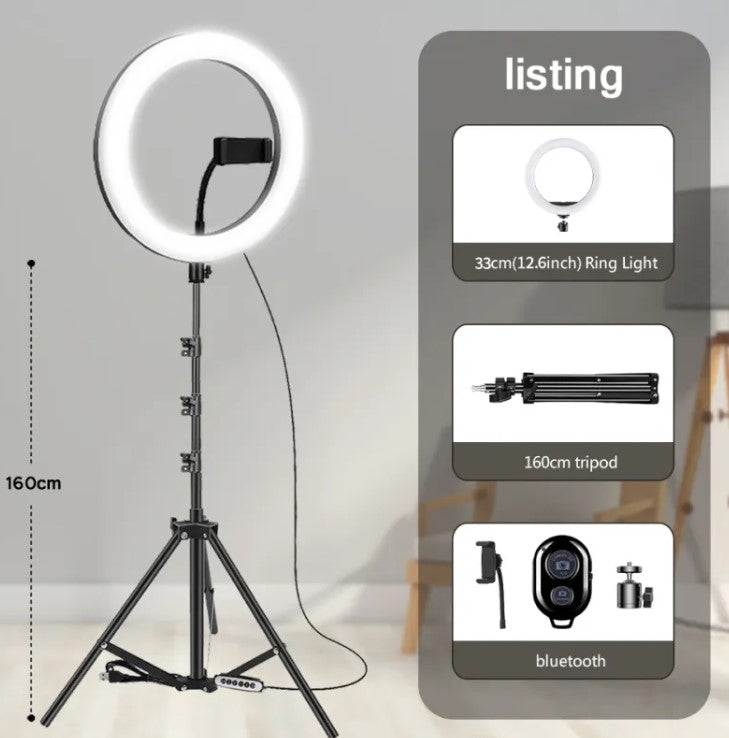 Tripod with LED Ring Light