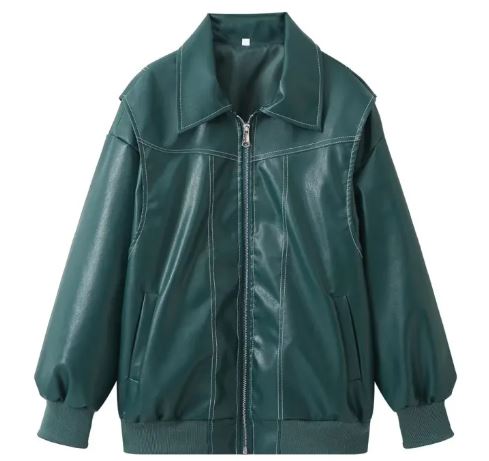 Chaqueta Retro Cool con Cuello Alto y Manga Larga para Mujer
