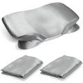 2 Pack Satin Pillowcase for Zelimun Cervical Pillow Contour Pillow Case Cover Smooth & Soft Pillowcase for Sleeping Pillow Gray Pillow Cover with Zipper
