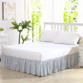 Laura Ashley Home - Cotton Ruffled Bedskirt Lightweight Home Decor with Classic Style (Blue King)