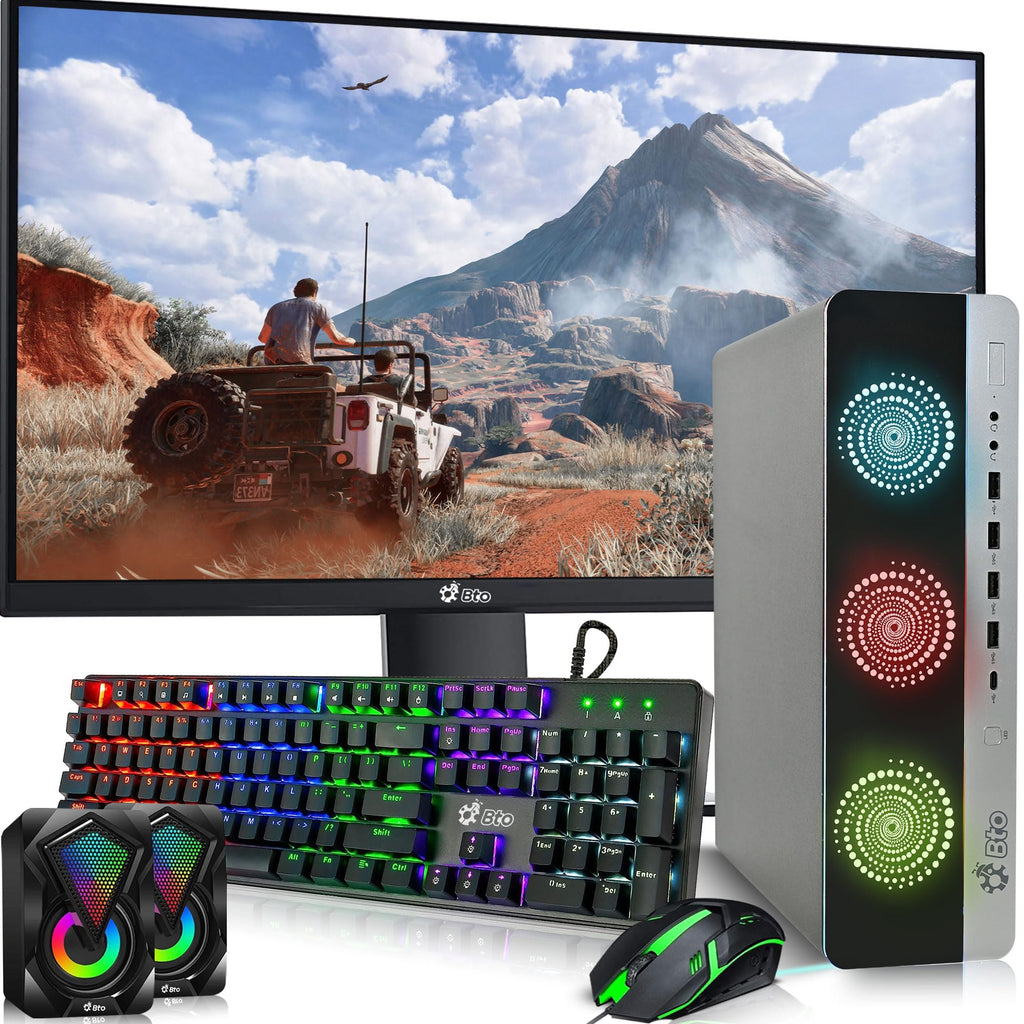 HP 800 G3 RGB Gaming PC Desktop – Intel Core i5 6th Gen 16GB DDR4 Ram 512GB SSD NVIDIA GeForce GT 1030 DDR5 24 Inch Monitor Windows 10 Pro – Computer Tower for PC Gamer (Renewed)
