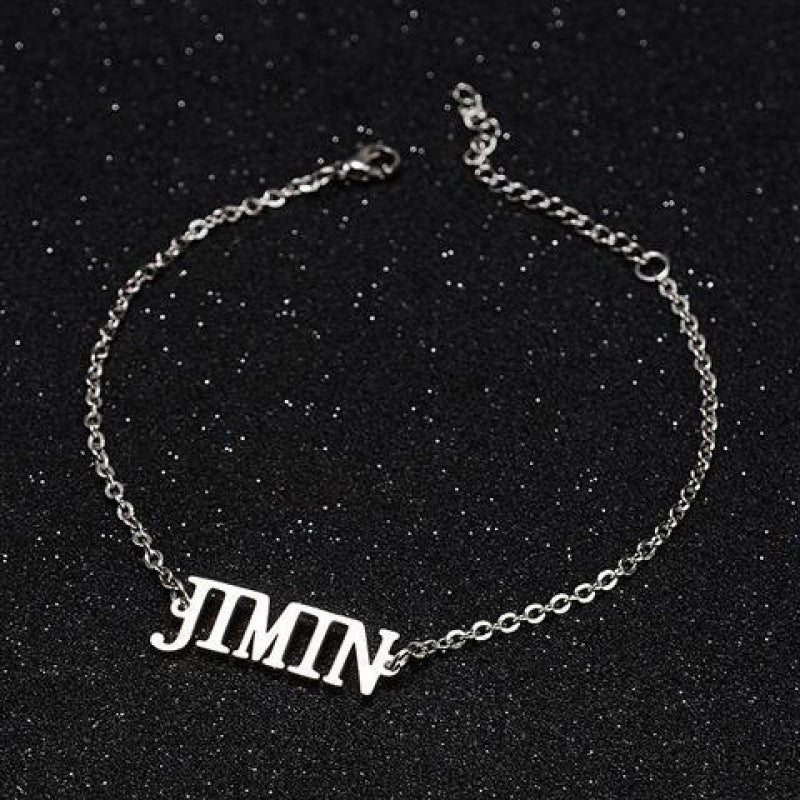 Accesorios Pulsera de Acero Inoxidable BTS (Jungkook, V, Jimin)
