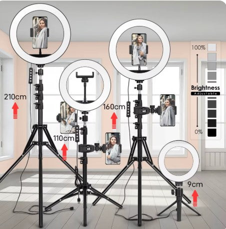 Tripod with LED Ring Light
